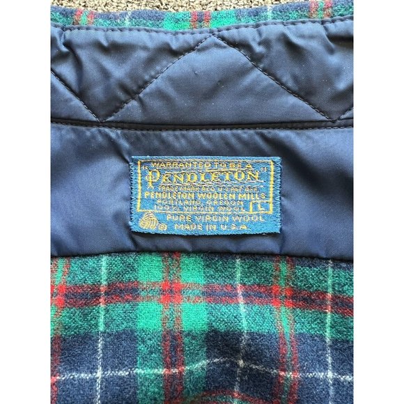 VTG Pendleton Men’s L 100% Virgin Wool Plaid Flannel Shirt USA - Picture 7 of 10